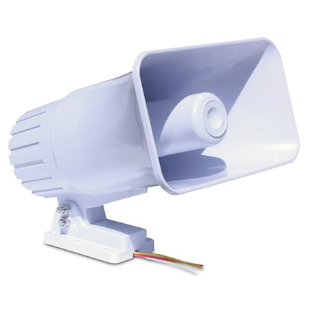 UPG 30W 12VDC Outdoor Horn 2Tone Self Contained Siren White SS30